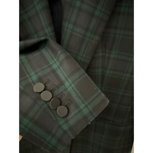 J. Crew Willa Blazer in Black Watch Tartan Bi-Stretch Wool Size 2 - Picture 6 of 10